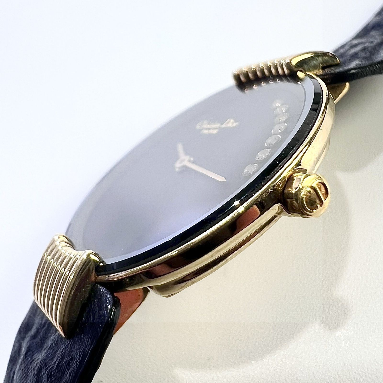 Christian Dior ブラックゴールド アナログ時計 楽天市場】【中古】 クリスチャン・ディオール ブラックムーン