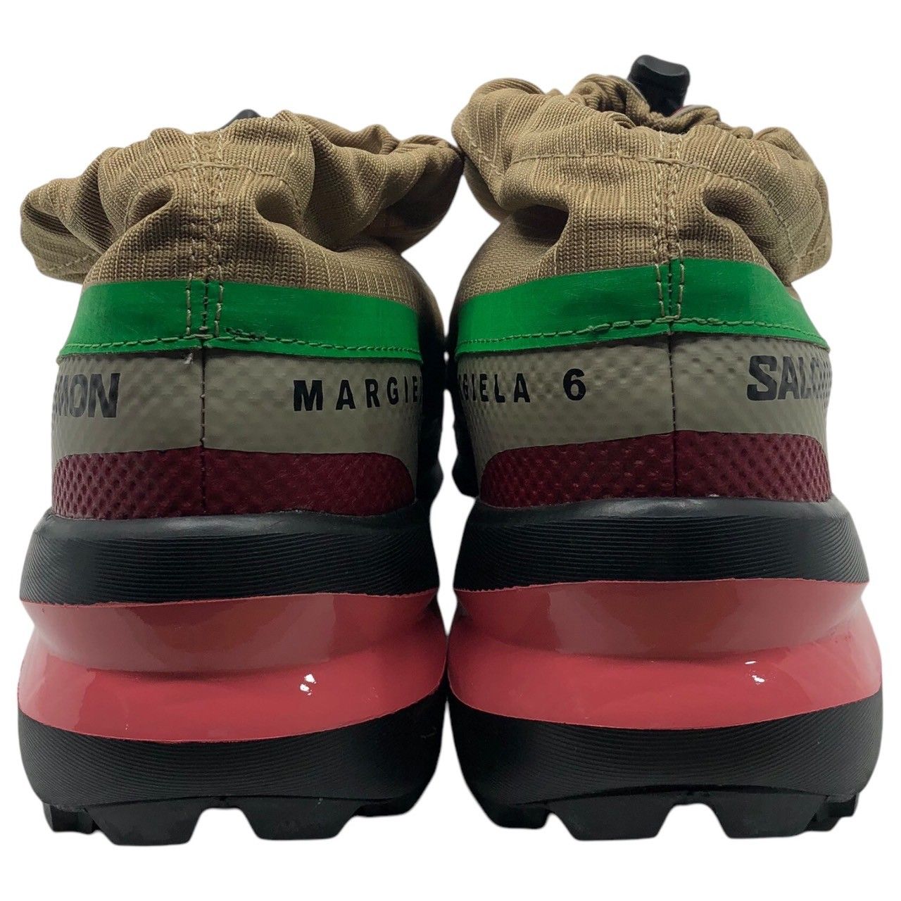 MM6 MAISON MARGIELA×Salomon(エムエムシックス メゾンマルジェラ×サロモン) 22SS CROSS LOW クロスロー  テック スニーカー 471698 S66WS0080 27.5cm ベージュ×グリーン×ピンク - メルカリ