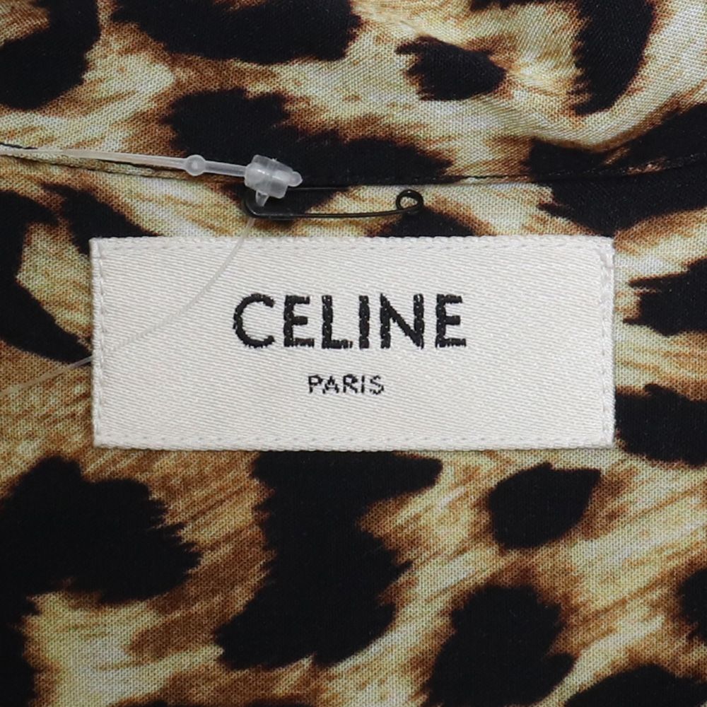 CELINE レオパード柄 半袖シャツ CELINE(セリーヌ) 20036575Dレオパード柄半袖シャツ ゴールド