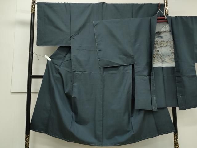 平和屋着物●男性 本場大島紬 アンサンブル 100亀甲 総詰め 正絹 CAAS0122th