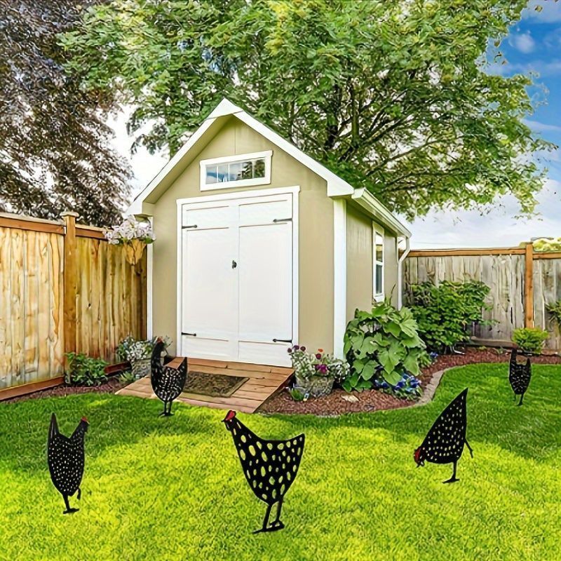 アート オブジェ 屋外オーナメント 入り 鶏のシルエット セット ステーク 地面に差し込む庭の装飾 屋外の家の装飾 庭パティオの装飾 芝生のアート装飾 チキン ヤード くり抜き 雄鶏 動物の形 装飾 屋外 芝生 庭 裏庭 オーナメント