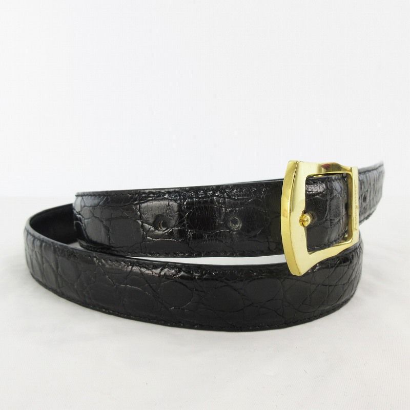 サルヴァトーレフェラガモ Salvatore Ferragamo ベルト クロコ 型押し