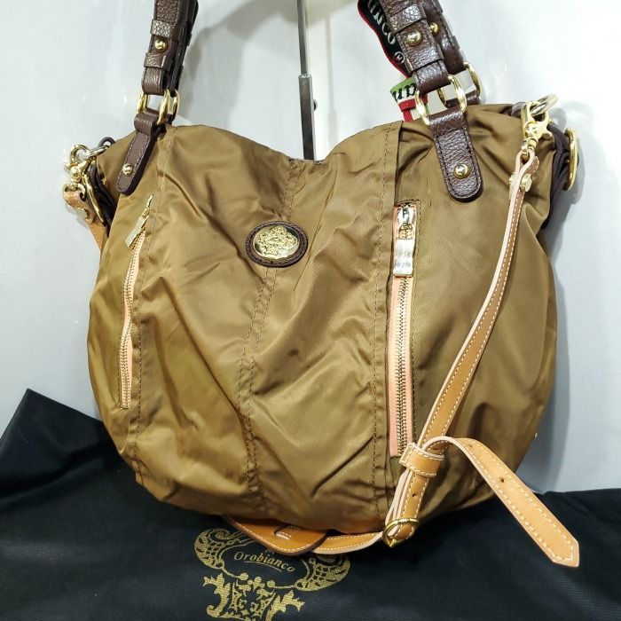 美品】オロビアンコ Orobianco LIMONTA 2way ナイロン レザー 肩掛け