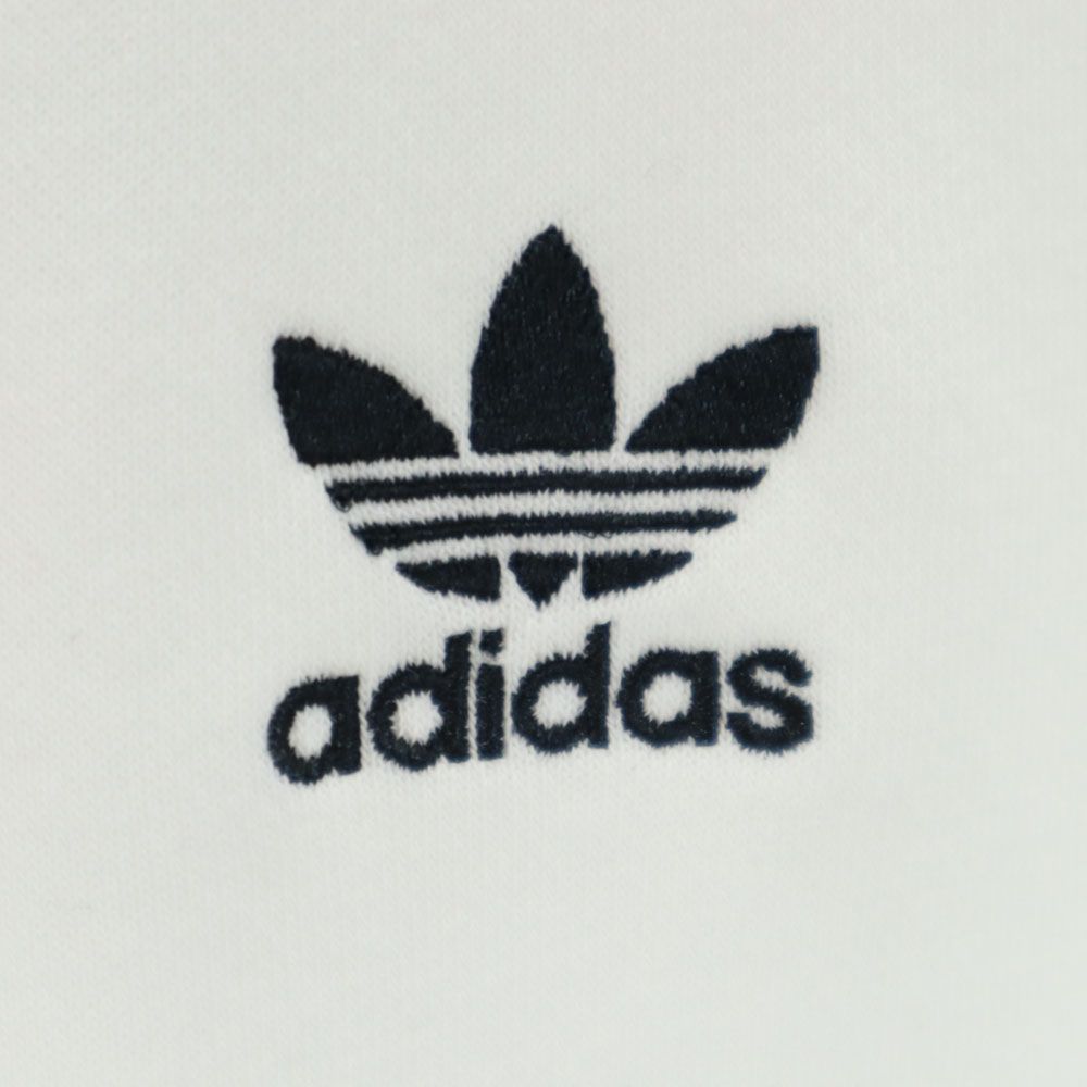 未使用 アディダスオリジナルス トレフォイルロゴ 長袖 スウェット トレーナー O ホワイト adidas Originals 裏起毛 メンズ