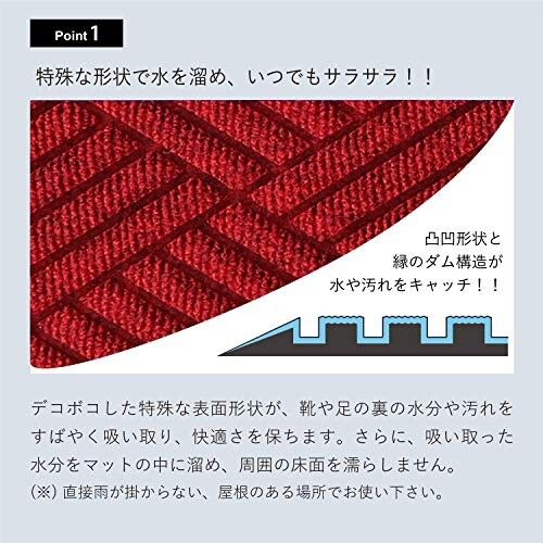【色: ネイビーブルー】クリーンテックス・ジャパンKleen-Tex 吸水玄関マ