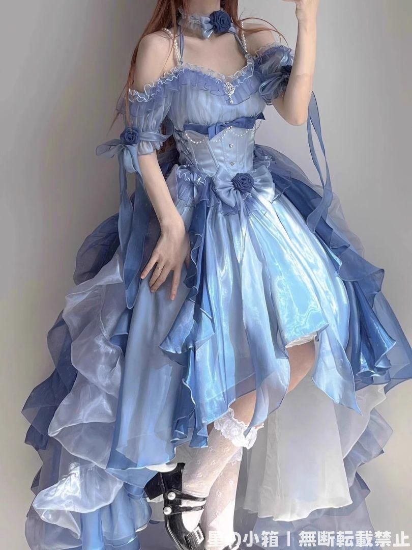 lolita 豪華姫系ワンピース 豪華フルセット 撮影会 舞台演出 推し活 ハロウィン 仮装 可愛 レトロ風 オリジナル jsk ロリータ ワンピース 美しい刺繍