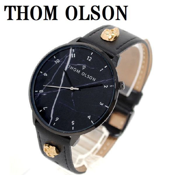 トムオルソン THOM OLSON CBTO015 アナログ 腕時計 クォーツ 電池式 ウォッチ ブレスレット チャーム レザー メンズ レディース ブラック
