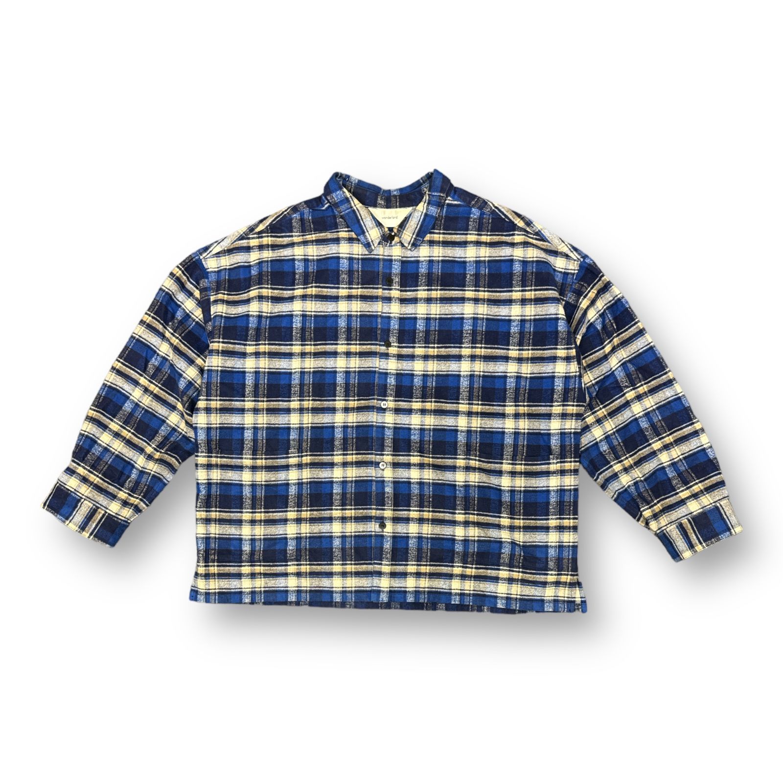 wonderland Check shirts blouson エルボパッチ付 オーバサイズ チェックシャツ ジャケット ワンダーランド 2  51170A