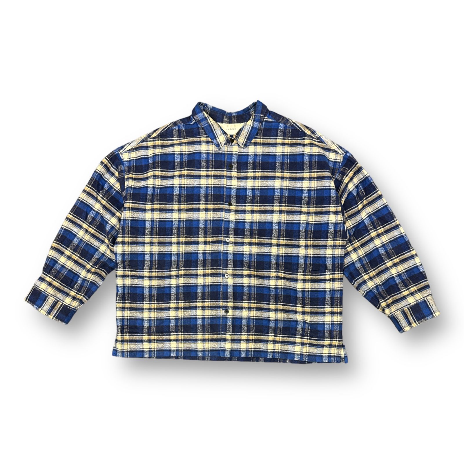 wonderland Check shirts blouson エルボパッチ付 オーバサイズ