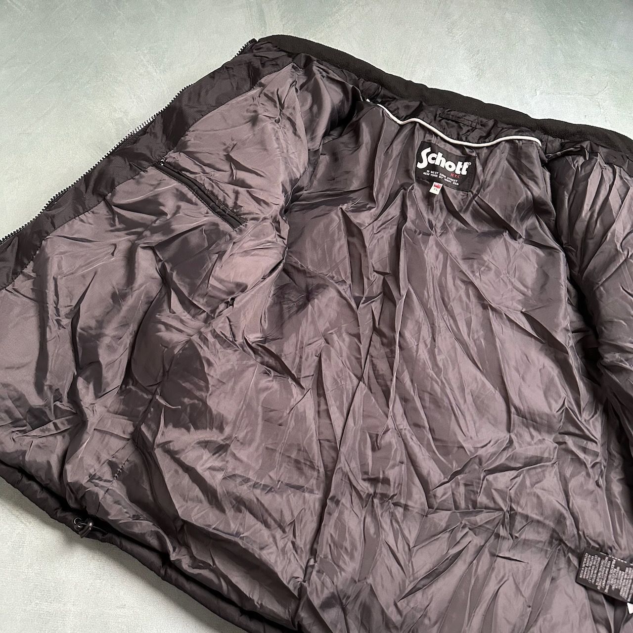 Schott ブラック パディングジャケット M Schott UTAH パディングジャケット ショット ブラック XL 古着