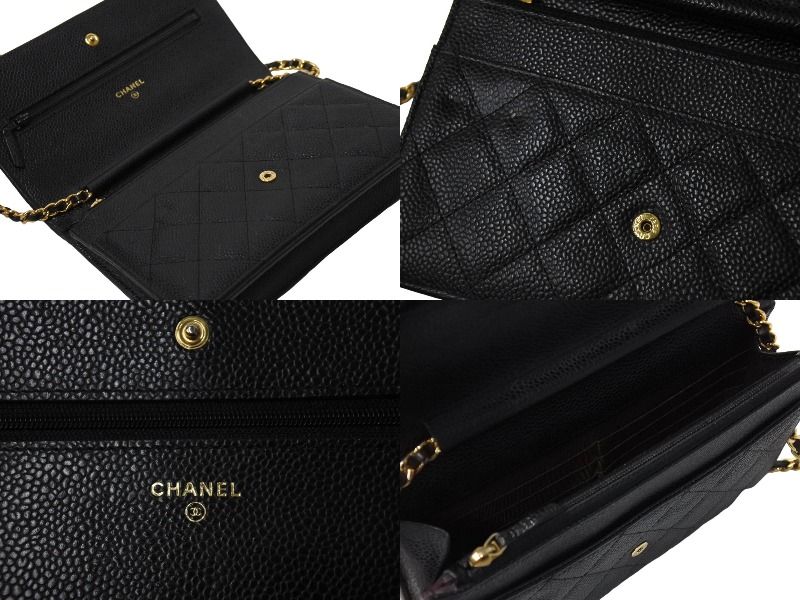 極美品 CHANEL シャネル マトラッセ チェーンウォレット ショルダーバッグ 22番台 キャビアスキン ブラック ゴールド 中古  67306|mercariメルカリ官方指定廠商|Bibian比比昂代買代購