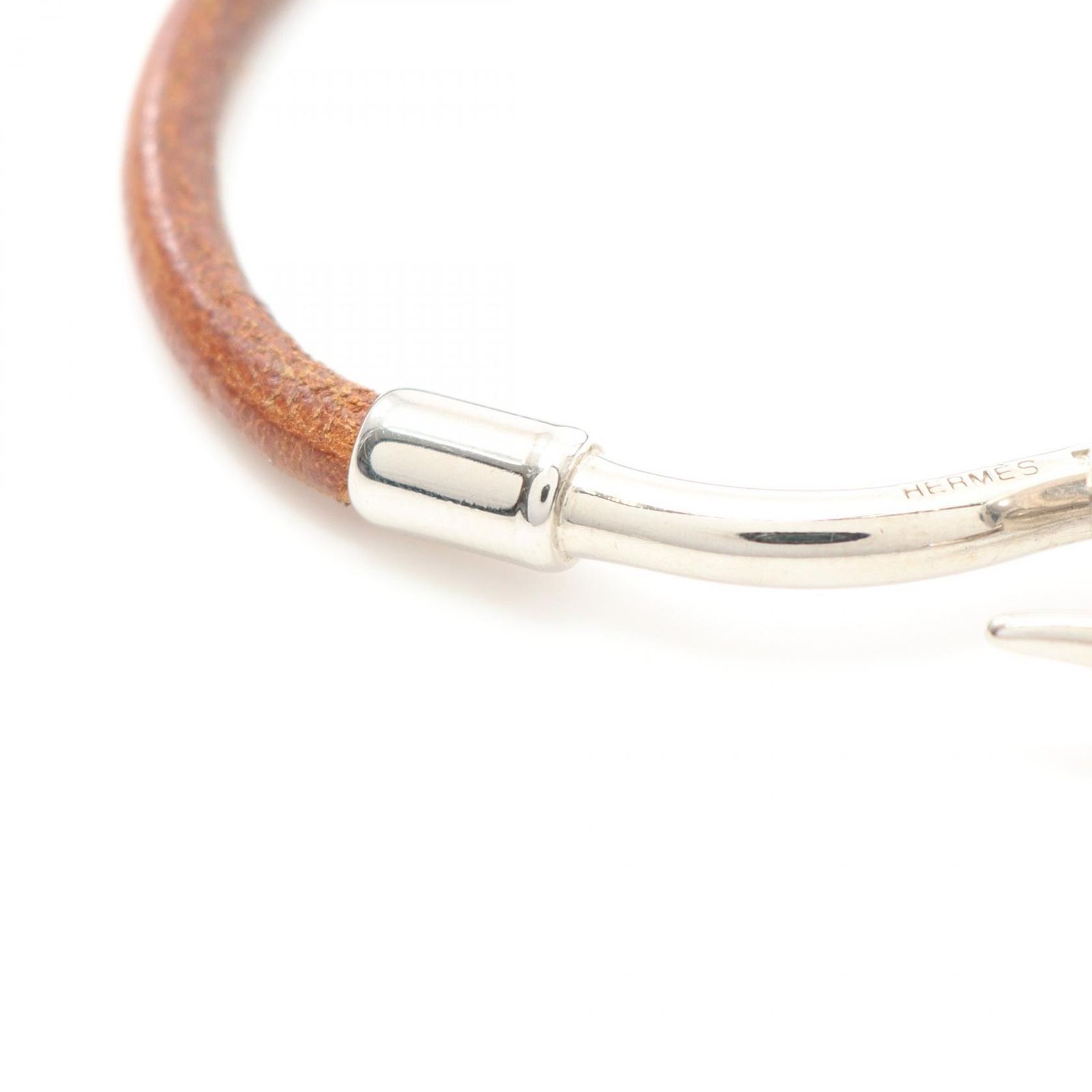箱付き 美品 HERMES エルメス レザー ブレスレット ジャンボ シルバー エルメス HERMES ブレスレット ジャンボ シルバー ステンレス