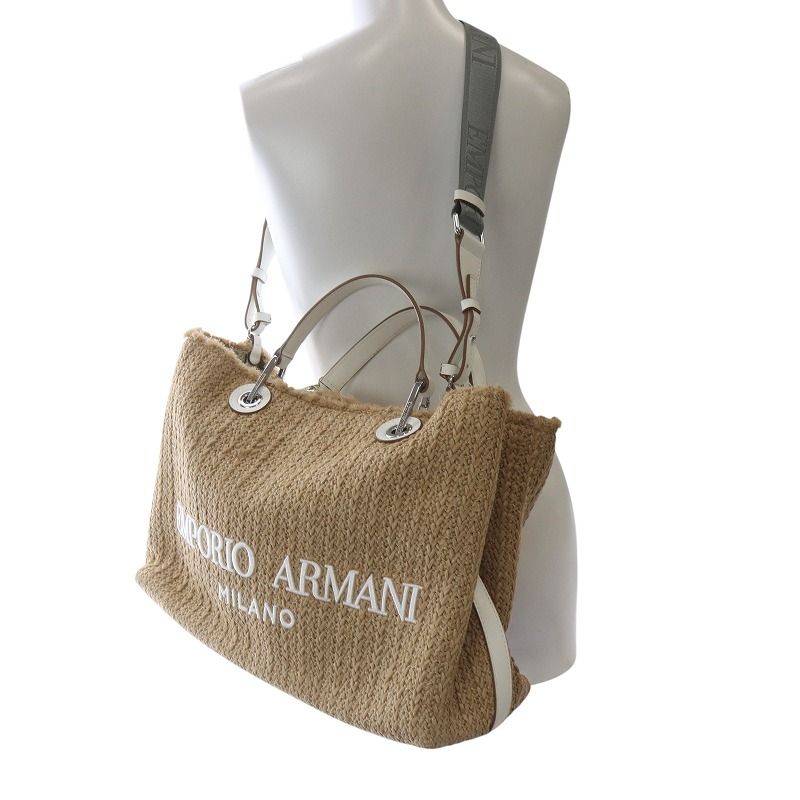 エンポリオアルマーニ EMPORIO ARMANI MyEAラフィア トートバッグ