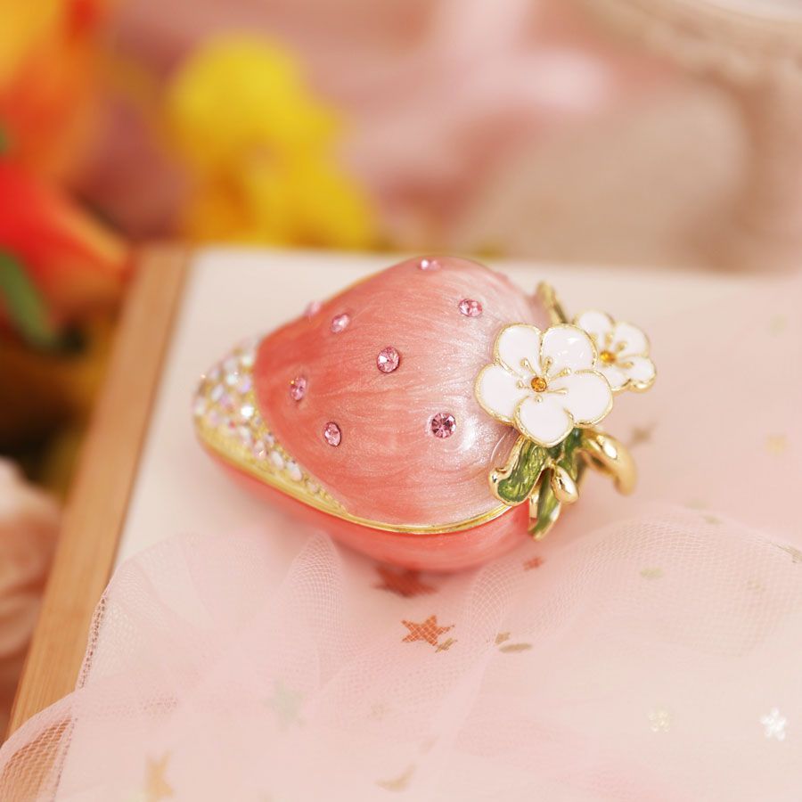 193 イチゴ ジュエリーボックス いちご ピンク 苺 フルーツ イチゴの