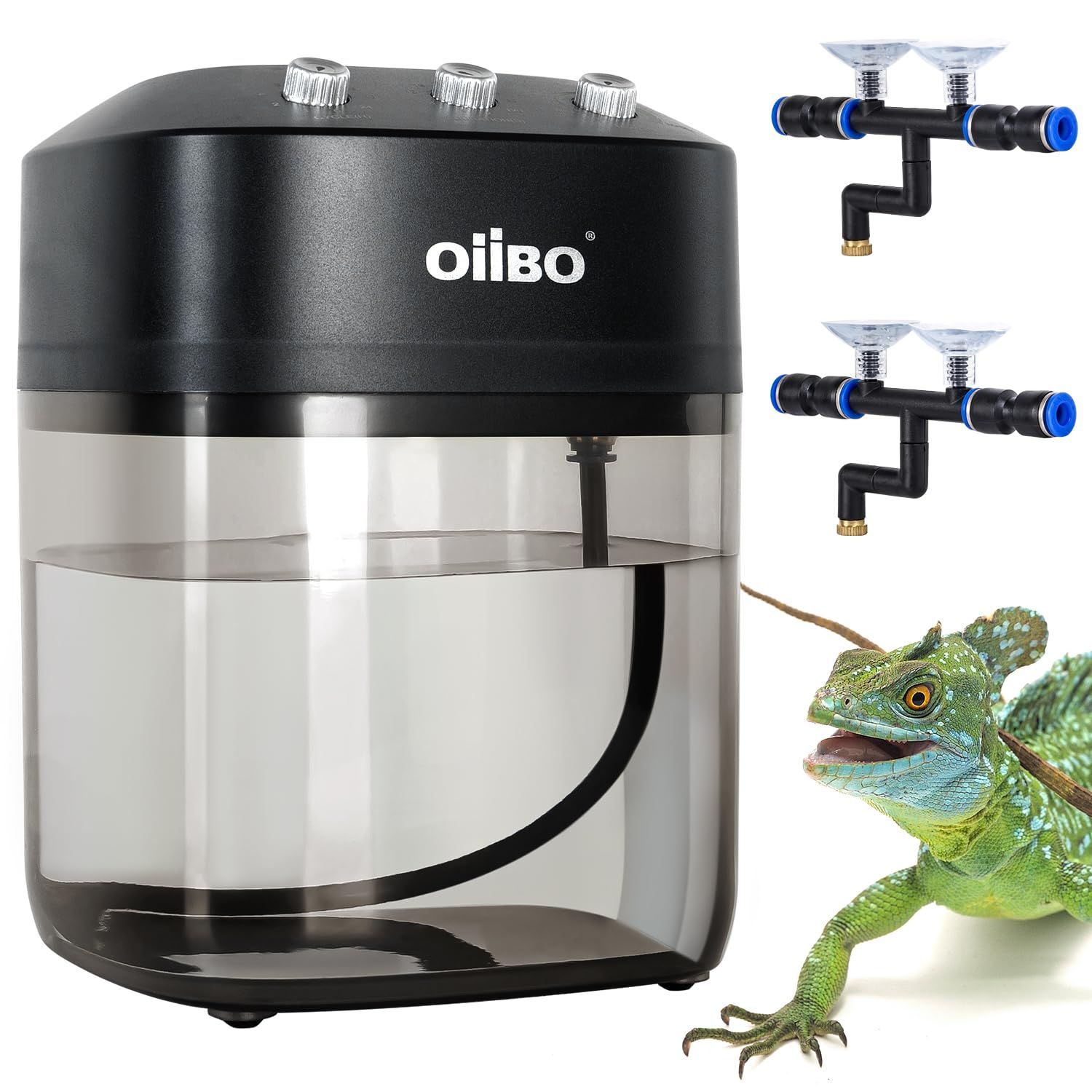 人気商品 設定した時間 間隔でミストを自動で噴霧 テラリウム パルダリウム用 水容量2.2L 爬虫類 黒 デジタルタイマー付加湿器
