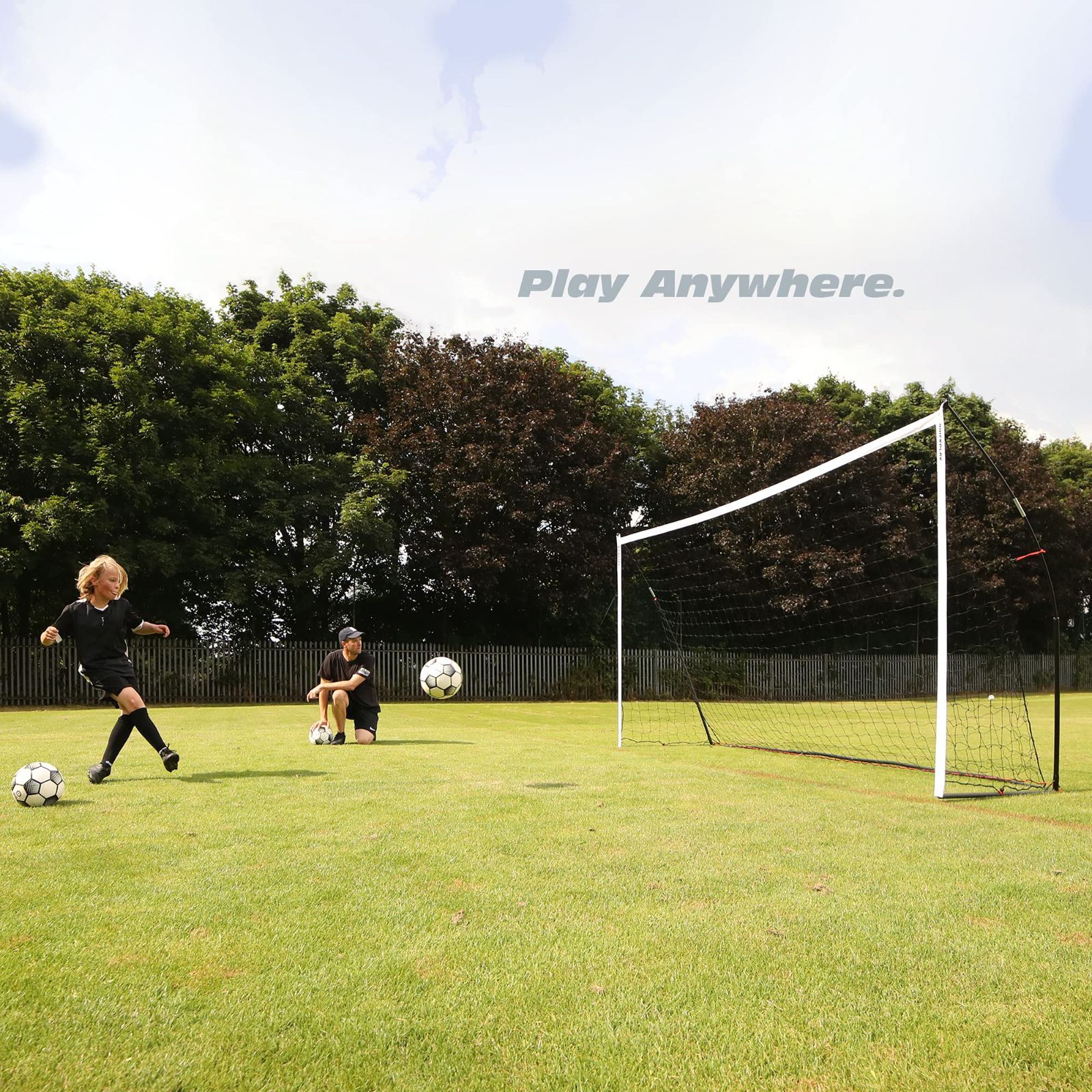 ポータブル サッカーゴール/フットサルゴール 1.8m 2.4m