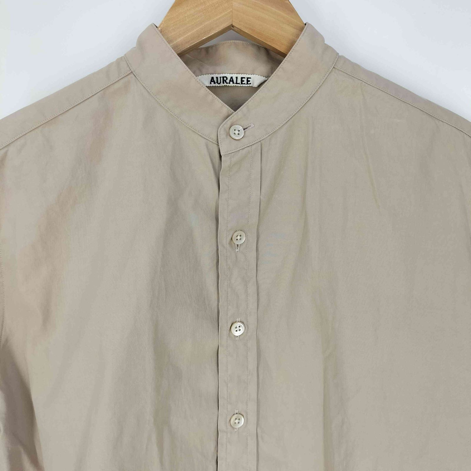 オーラリー AURALEE WASHED FINX TWILL SHIRTS ウォッシュド フィンクス ツイル シャツ レディース JPN：0 