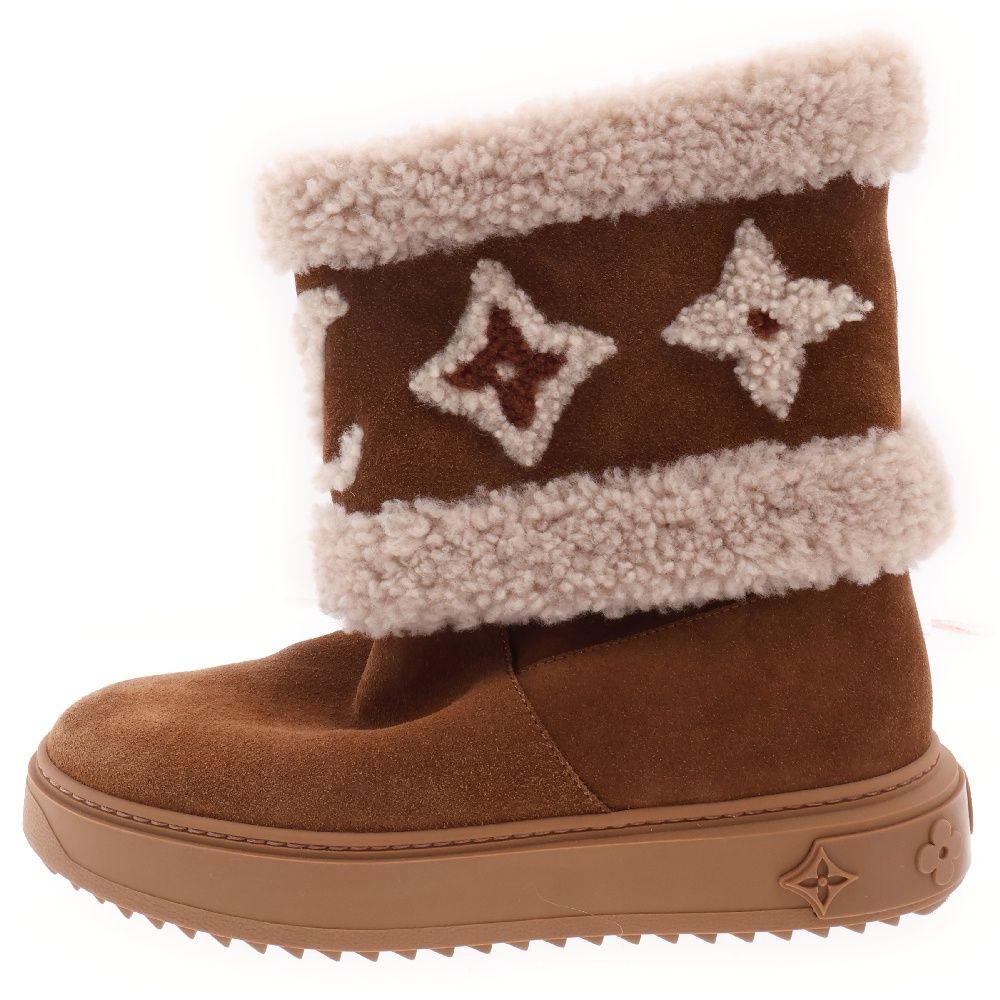 LOUIS VUITTON (ルイヴィトン) スノードロップ ラインアンクルブーツ