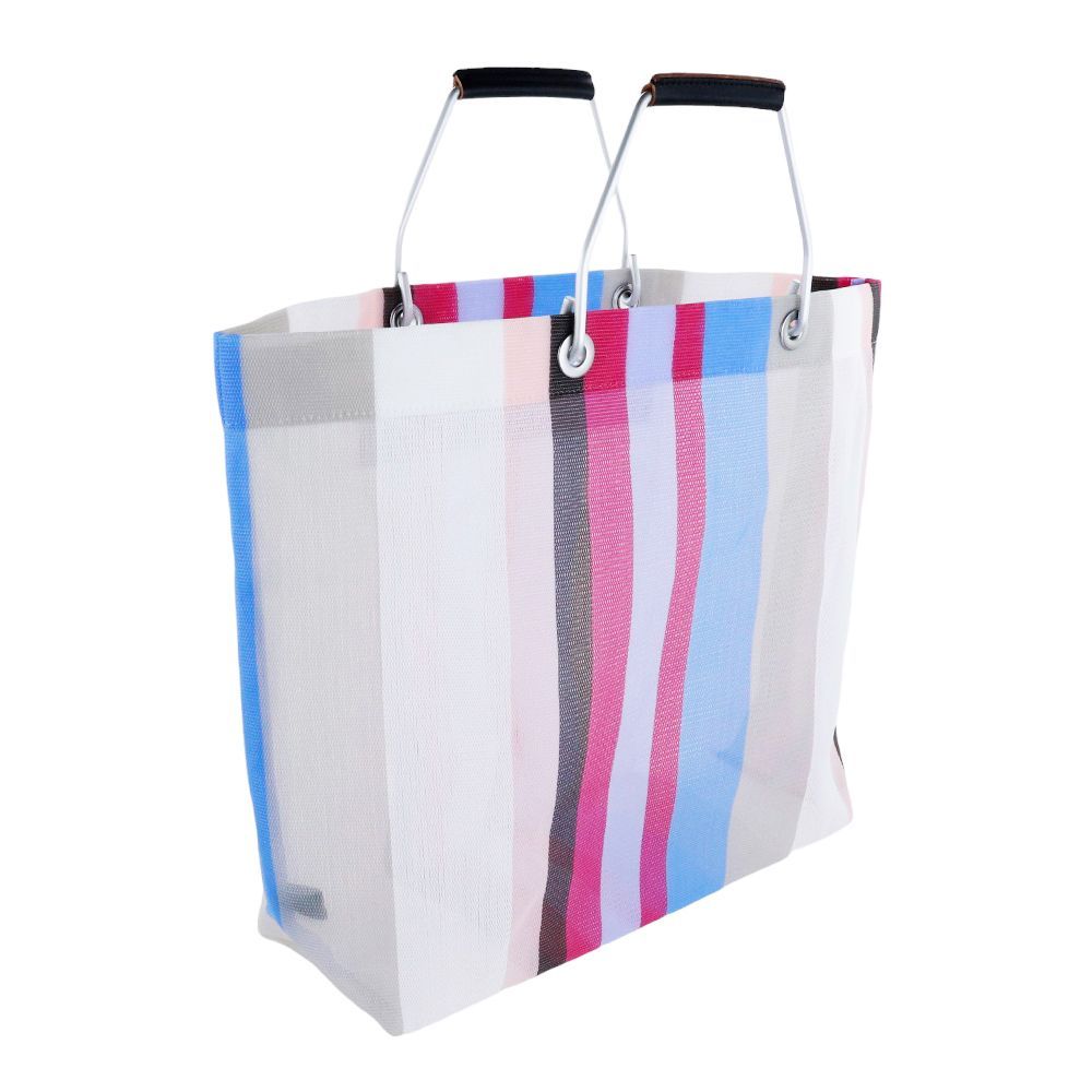 MARNI フラワーカフェ かごバッグ リリーホワイト MARNI マルニフラワーカフェ トートバッグ ストライプ メッシュ