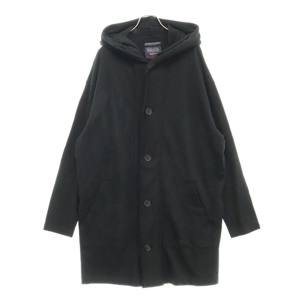 REGULATION Yohji Yamamoto MEN レギュレーションヨウジヤマモトメン 40/20 MINI FLEECE RE HOOD COAT HO-T56-075-1-02 ミニフリース カットオフ加工 フーディーコート ブラック REGULATION Yohji Yamamoto MEN (レギュレーションヨウジヤマモトメン