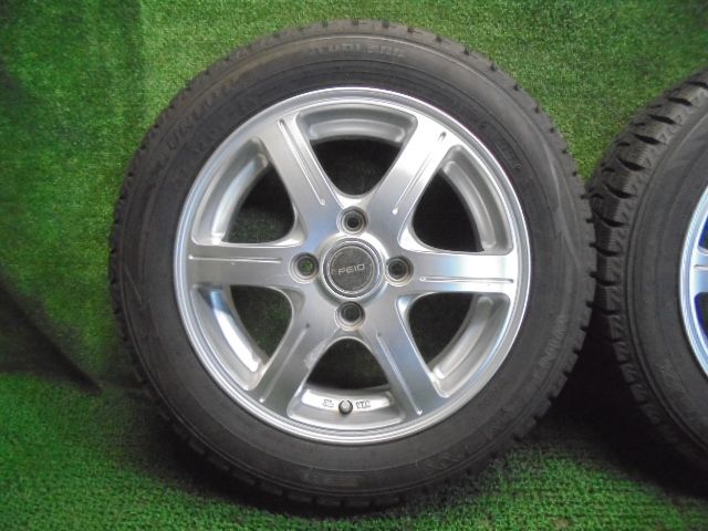 5FN719 C1 155 65R14 ダンロップ ウインターマックスWM02 スタッドレスタイヤ アルミホイール4本セット