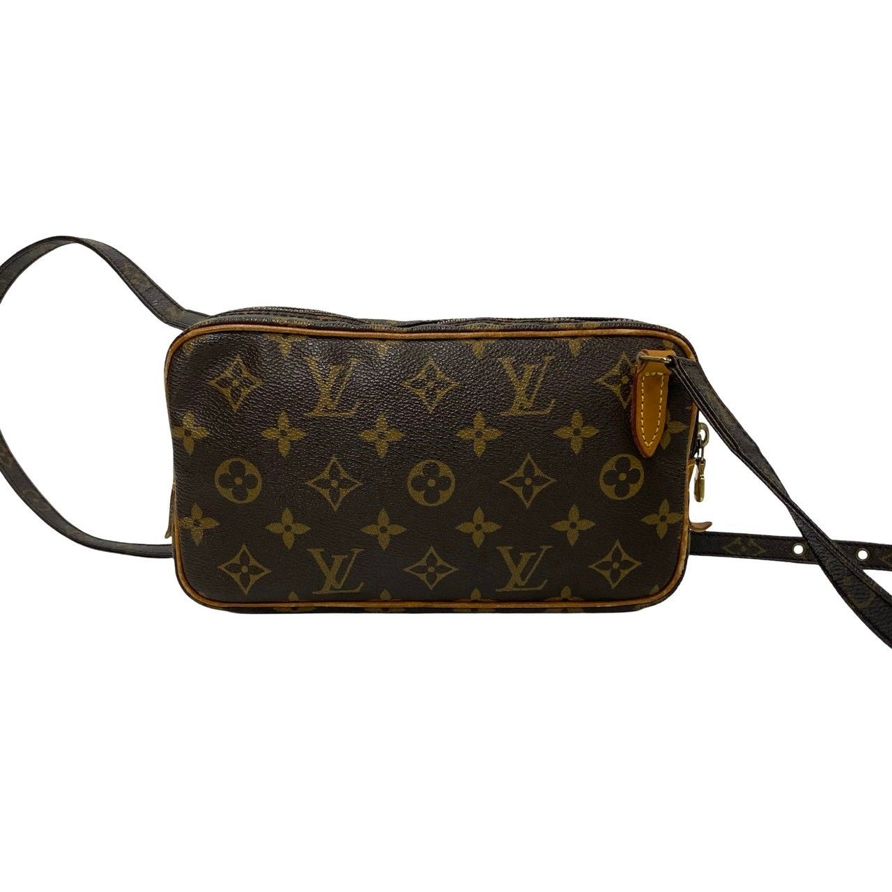 極 美品 LOUIS VUITTON ルイヴィトン マルリーバンドリエール モノグラム レザー 本革 ショルダーバッグ ポシェット ブラウン  177-5 - メルカリ