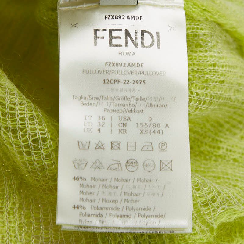 フェンディ ニット セーター サイズ:36 FZX892 ライトグリーン ポリエステル ウール モヘヤ レディース FENDI 【中古】 フェンディ ニット セーター サイズ:36 FZX892 ライトグリーン