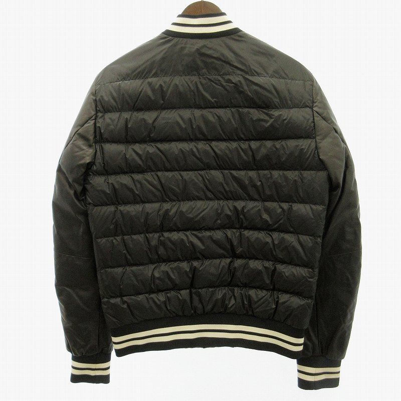 モンクレール MONCLER 美品 AUBURN ラムレザー切替 スタジャン