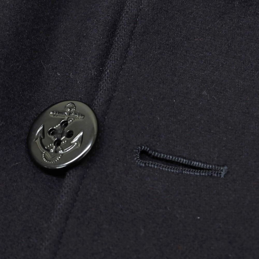 中古】トムブラウン THOM BROWNE ウール ピーコート ダーク