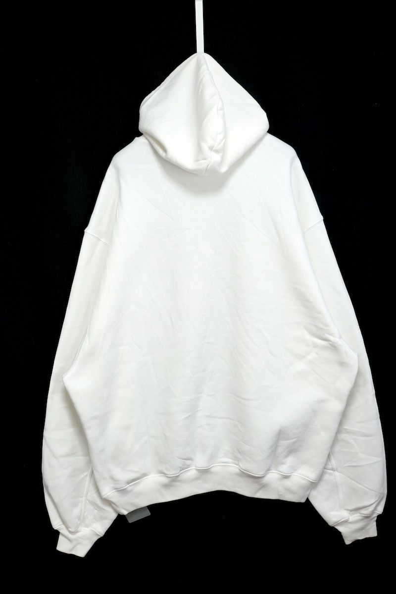 未使用に近い★ BALENCIAGA バレンシアガ  パーカー ホワイト 中古・古着通販】BALENCIAGA (バレンシアガ) ロゴプルオーバー