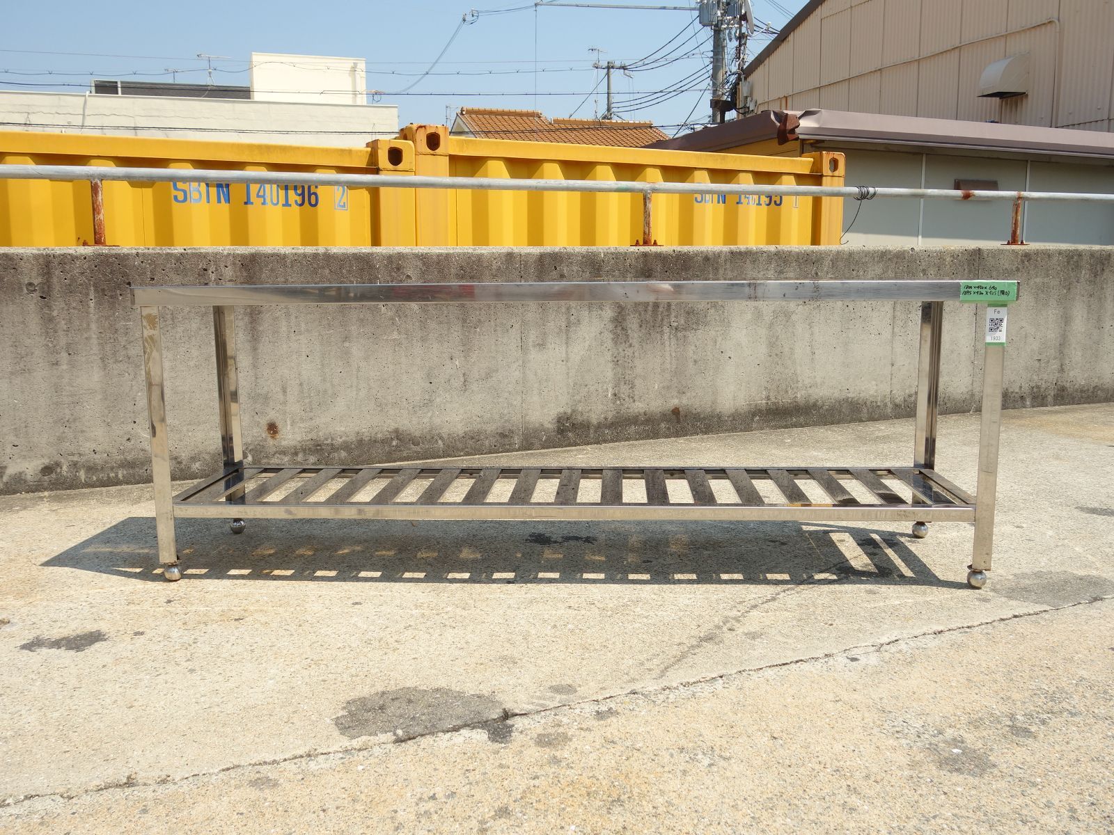 M 業務用 厨房 作業台 棚 ステンレス コンロ用 コンロ台 幅1800×奥行450×高さ640 Fe1933