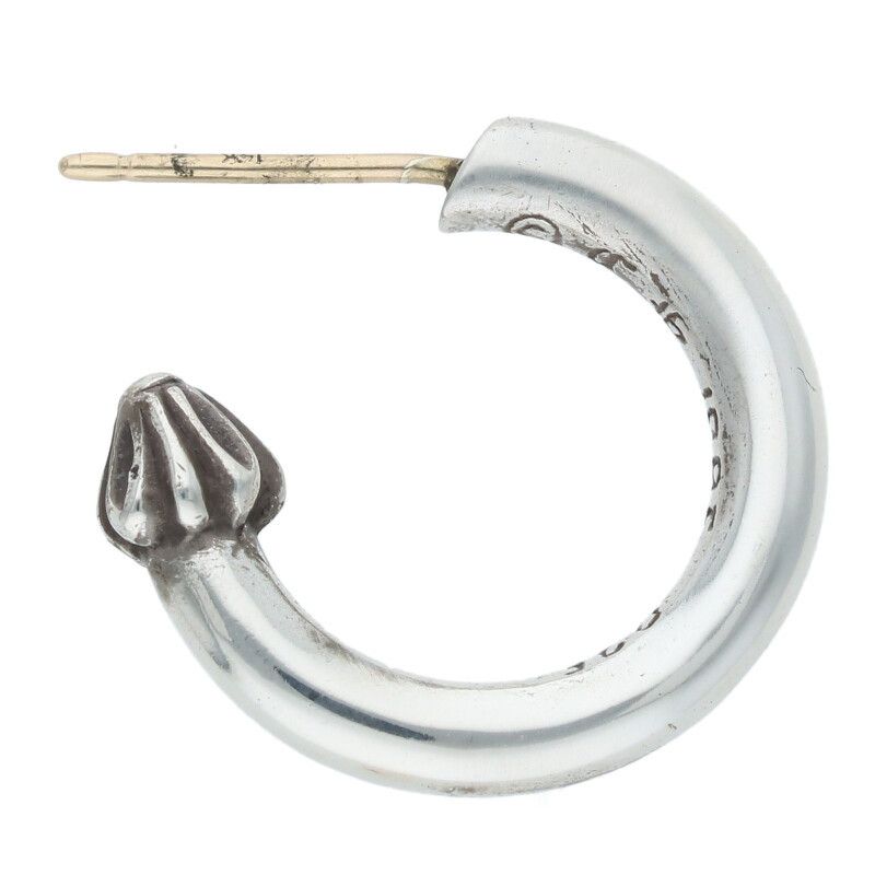 クロムハーツ⭐︎シルバーフープーピアス クロムハーツ HOOP PLAIN/プレーンフープ シルバーピアス メンズ