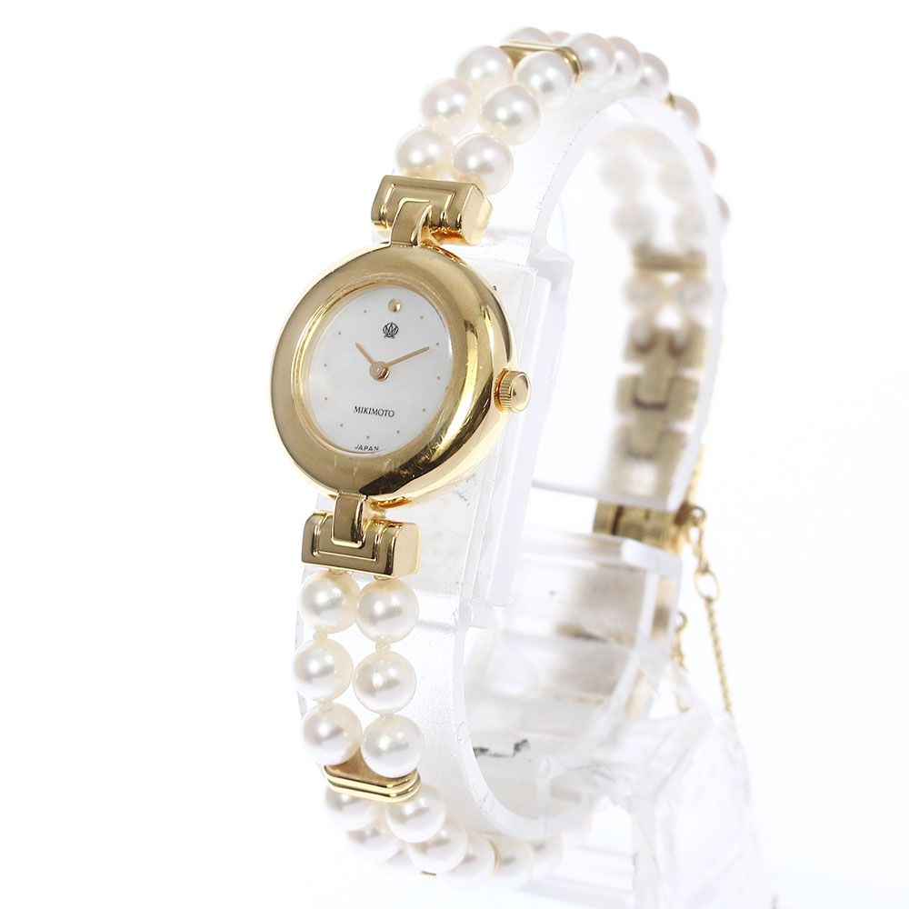 MIKIMOTO】ミキモト 2重パールウォッチ 4N20-0941 クォーツ レディース 腕時計_733731 メルカリShops