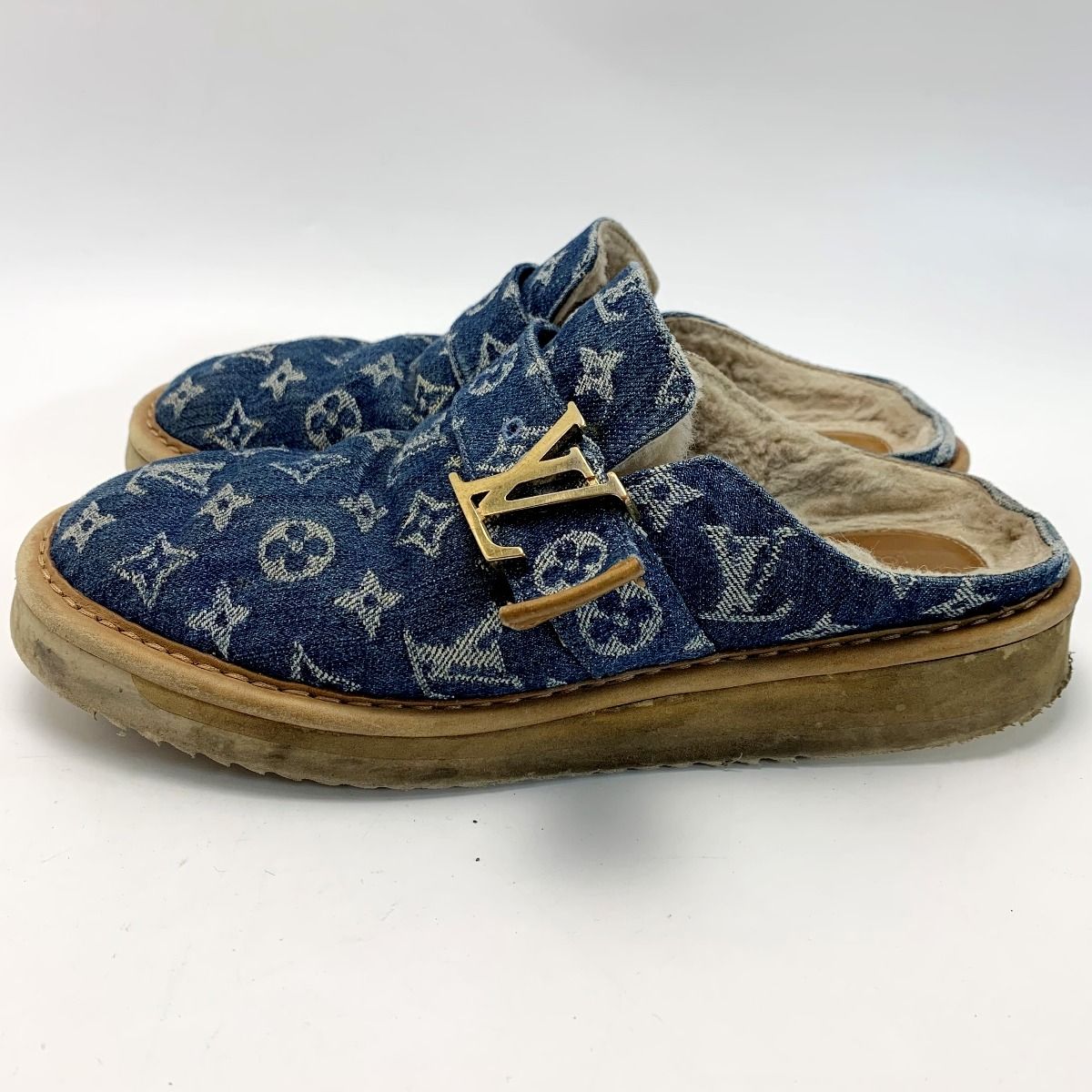 Louis Vuitton デニムブルー ウェッジサンダル 【公式通販】