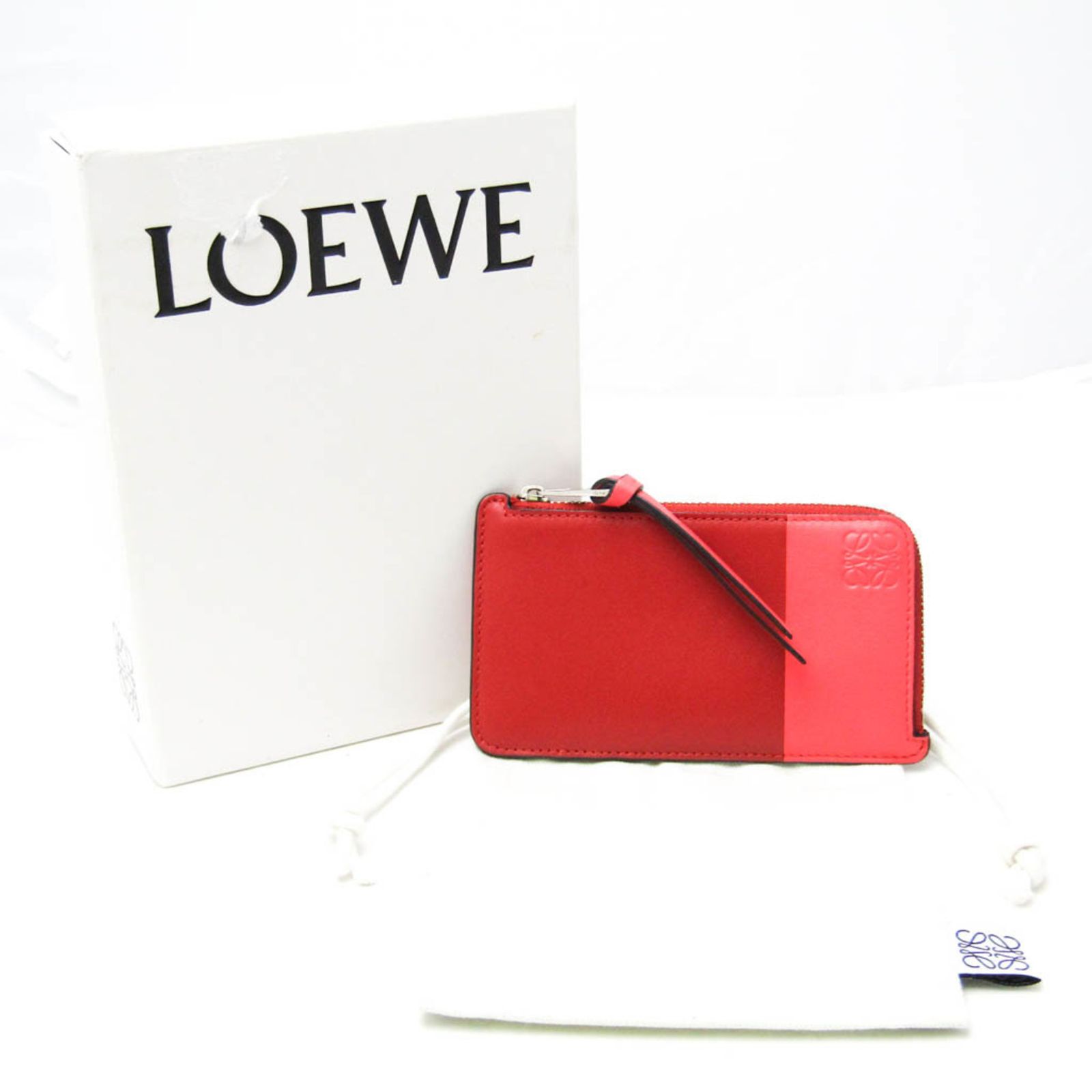 【人気】ロエベ フラグメントケース ギンガムチェック アナグラム レザー ピンク LOEWE(ロエベ) フラグメントケース アナグラム ユニセックス
