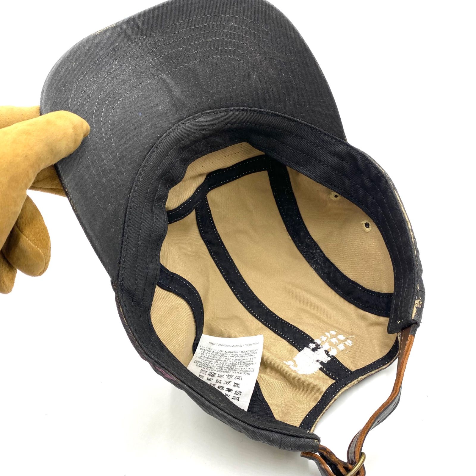 シュプリーム×マルジェラ　キャップ　ブラック シュプリーム」と「メゾン マルジェラ」のコラボな黒キャップ
