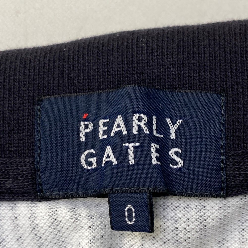 サイズ：0 PEARLY GATES パーリーゲイツ 半袖ポロシャツ ロゴ 千鳥格子