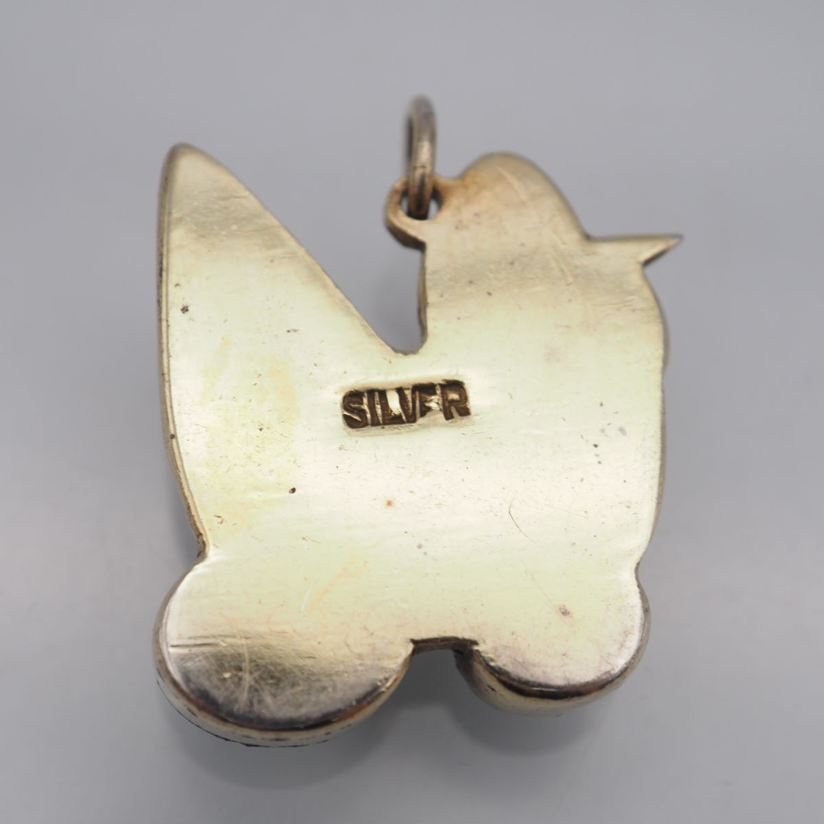 B415 七宝 SILVER刻印 ペンダント トップ バード フィリグリー