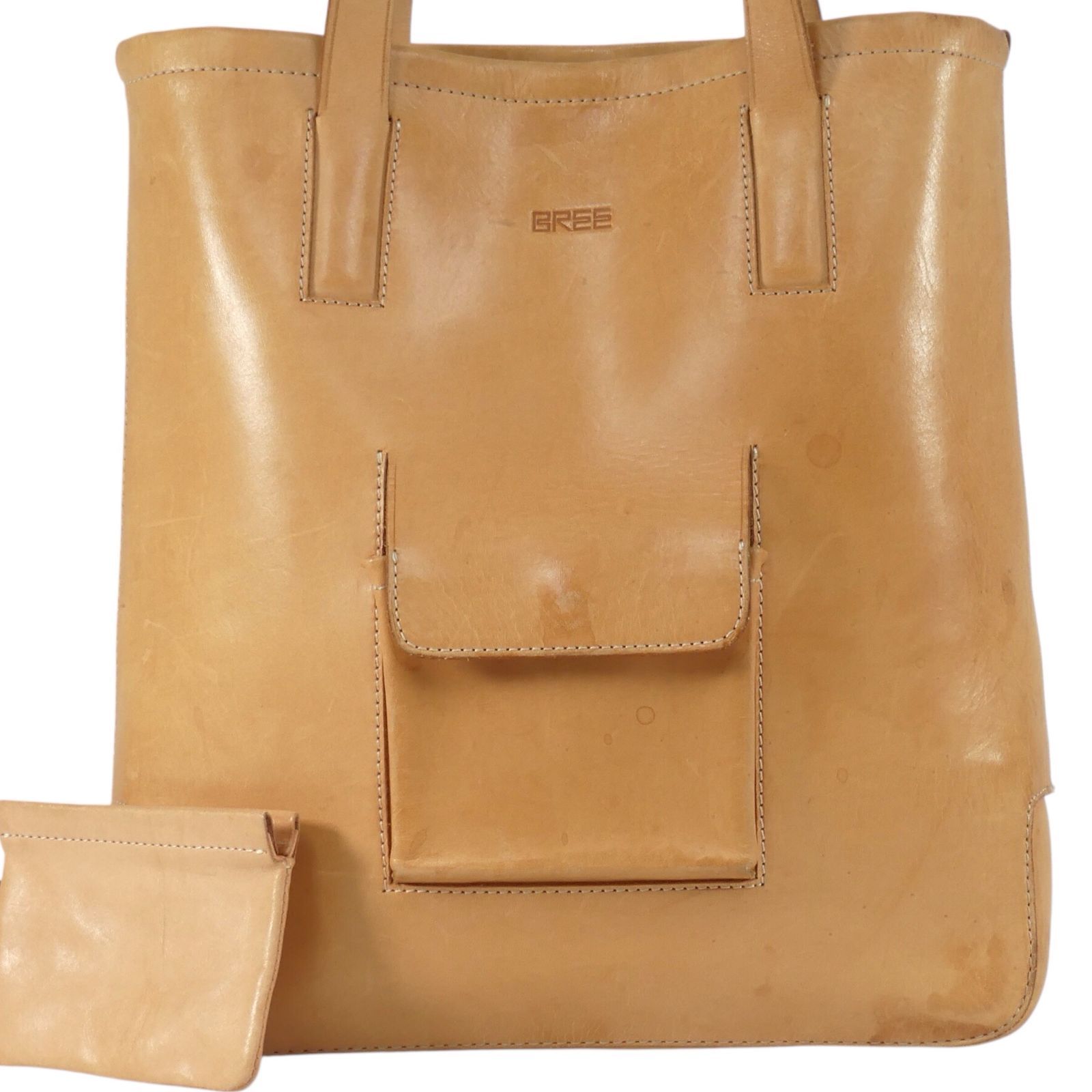 ⭐️未使用品⭐️　BREE　ブリー　トートバッグ　レザーバッグ　ヌメ革　キャメル トートバッグ ショルダーバッグ ヌメ革 茶 キャメル（2021/05/28