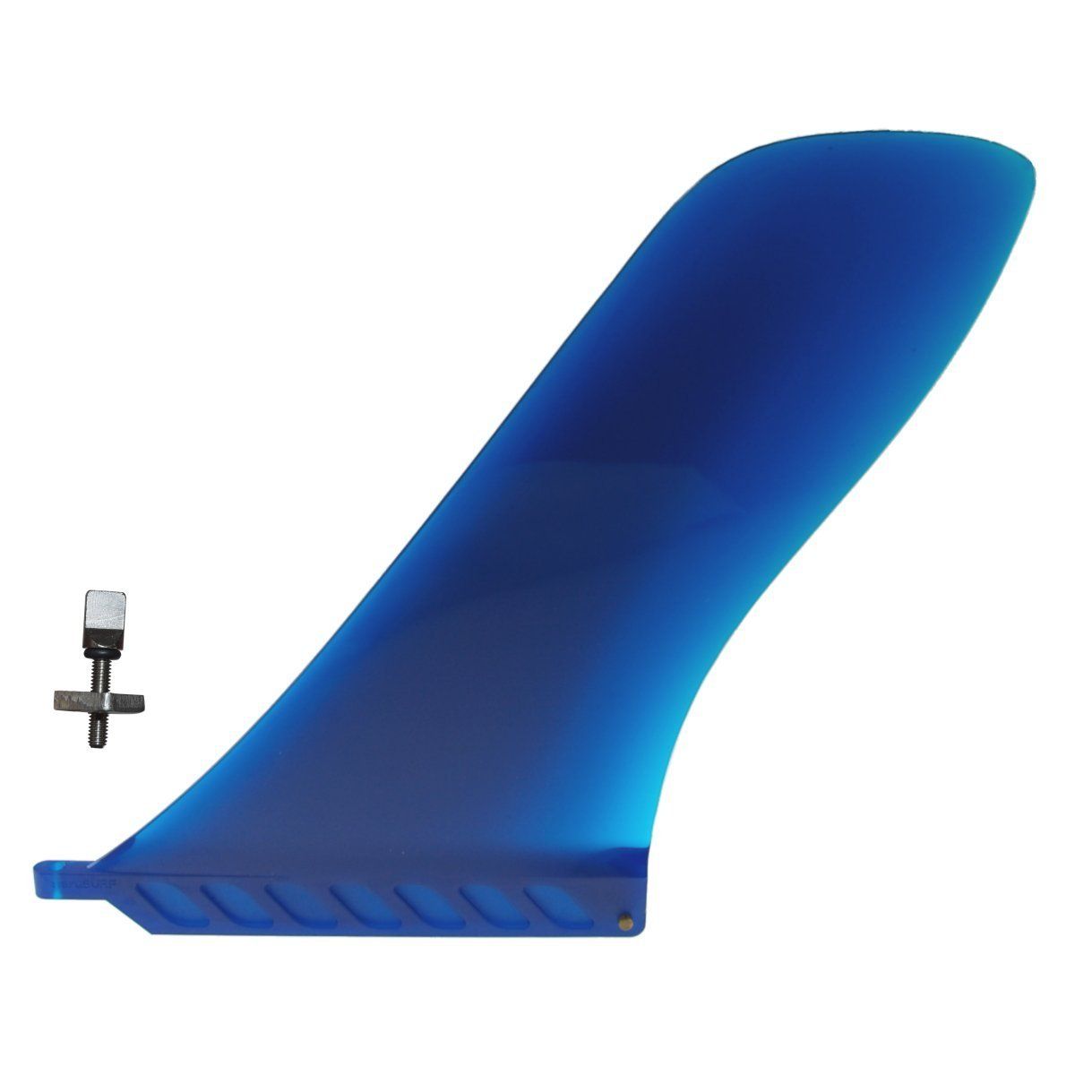 9 センターフィン （ソフト フレックス フィン）Safety Flex Soft Fin for ロングボード/SUP/airSUP/レースボード saruSURF - Blue / 14x14スクリュー付き