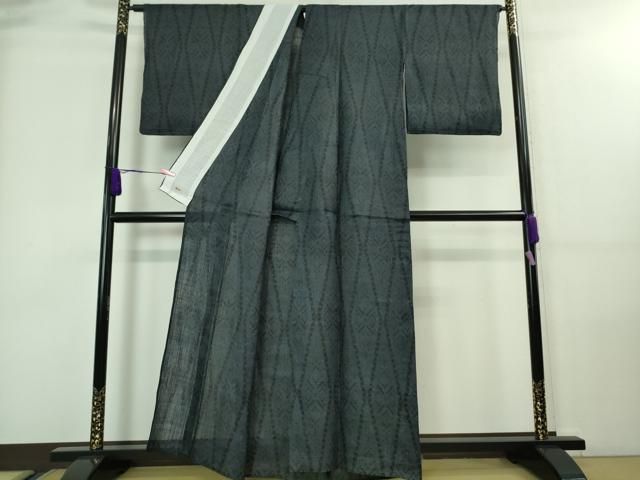 平和屋本店□極上 夏物 重要無形文化財 本場宮古上布 苧麻 菱文 三越