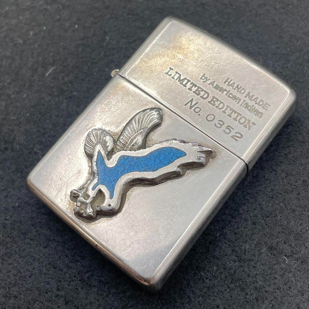 ZIPPO イーグル＆ターコイズ シルバープレート 1992年4月製 限定