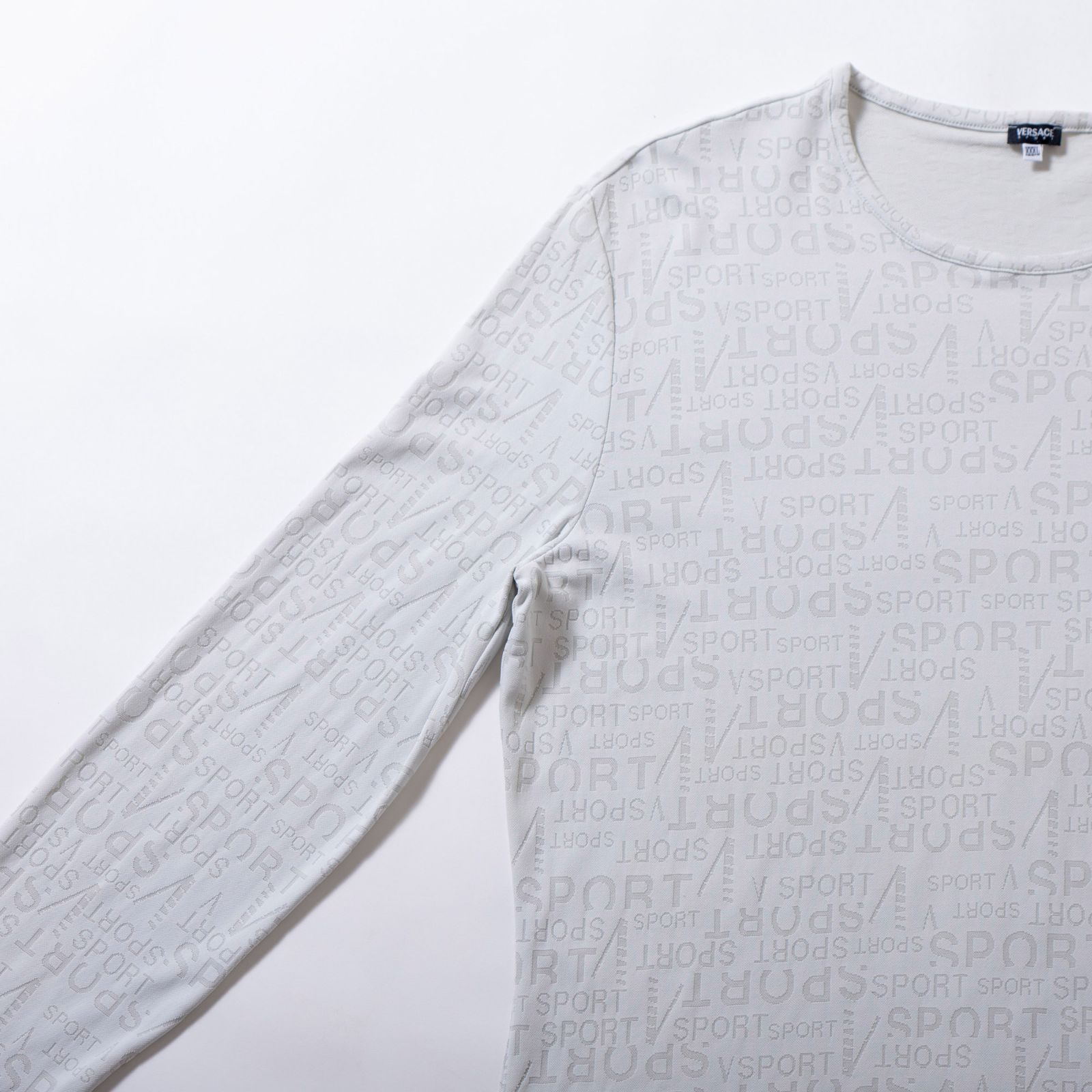 ヴェルサーチ VERSACE SPORT ロングスリーブ Tシャツ ライトグレー 