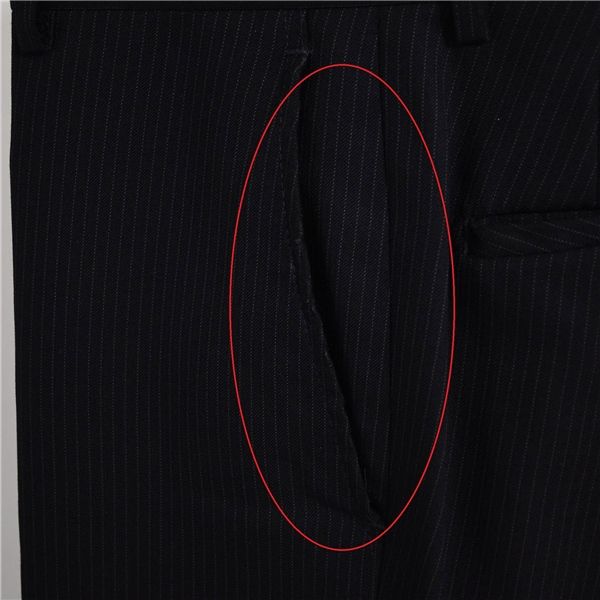 オリヒカ 2つボタン シングルスーツ S Y5 ブラック ストライプ