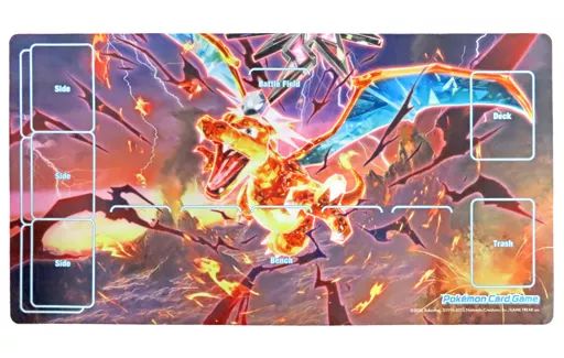 [Used] Supply Pokemon Card Game Rubber Play Mat Evil Terastal Charizard Pokemon Center Limited