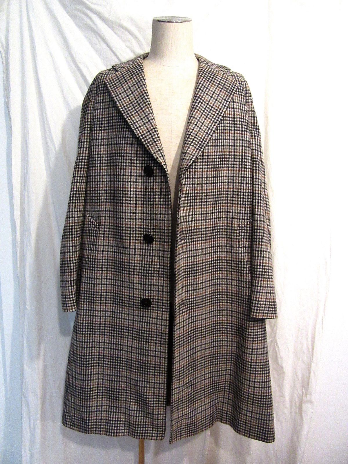 Aquascutum シルク混チェスターコート Lサイズ ウール ツイード 2025年