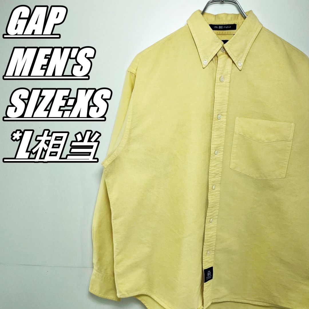 【US古着･90’s】OLD GAP　ギャップ　The BIG oxford　長袖シャツ　オックスフォード　メンズ　サイズ表記XS　L相当