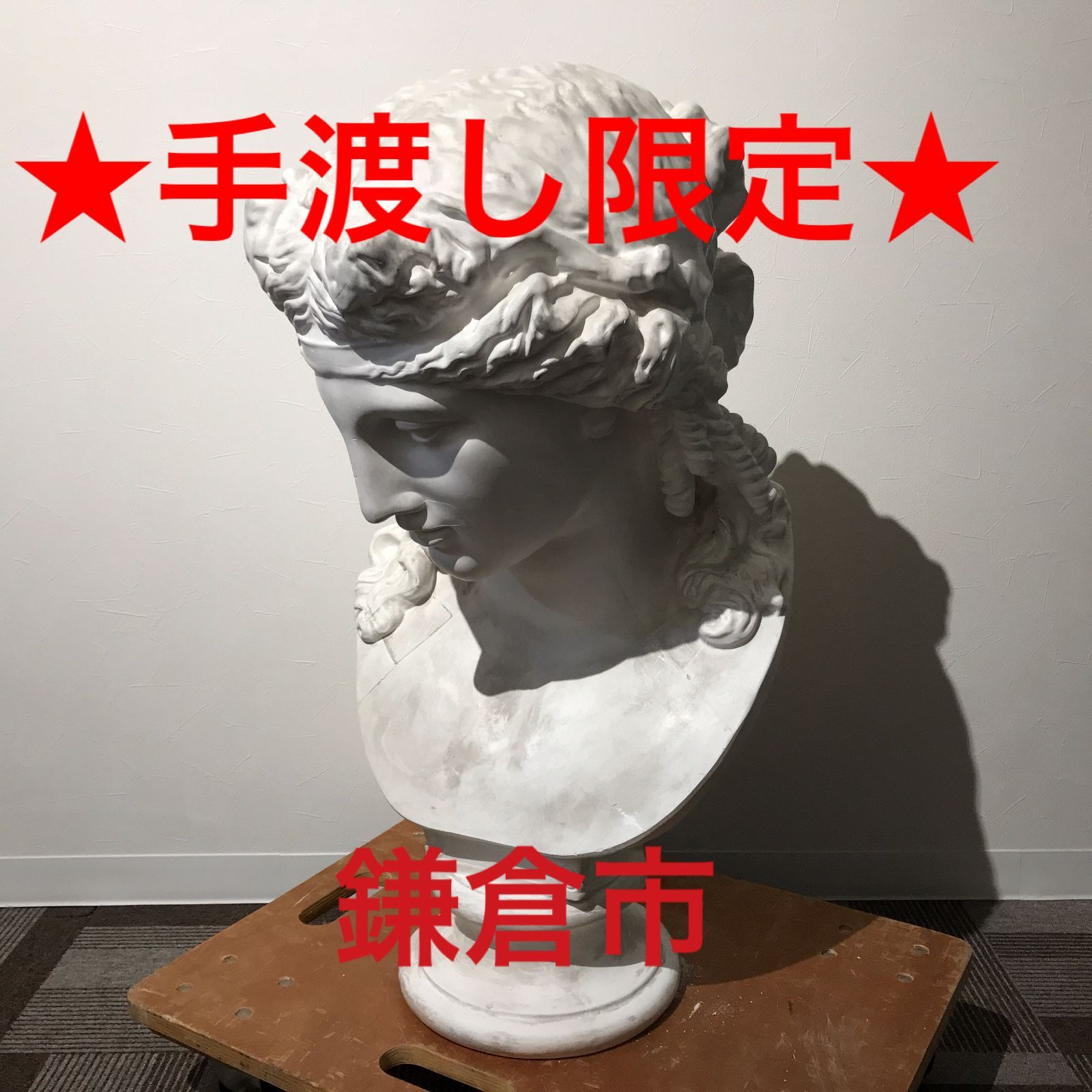 手渡し限定・鎌倉市】アリアス 胸像 石膏 石膏像 デッサン 美術