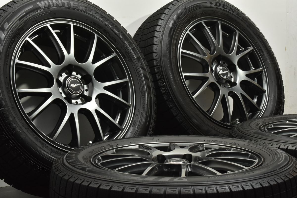 バリ溝 WM03付 ミスティーレ 17in 7J 50 PCD114.3 ダンロップ ウィンターマックス 03 215 60R17 UX C-HR カローラクロス エルグランド