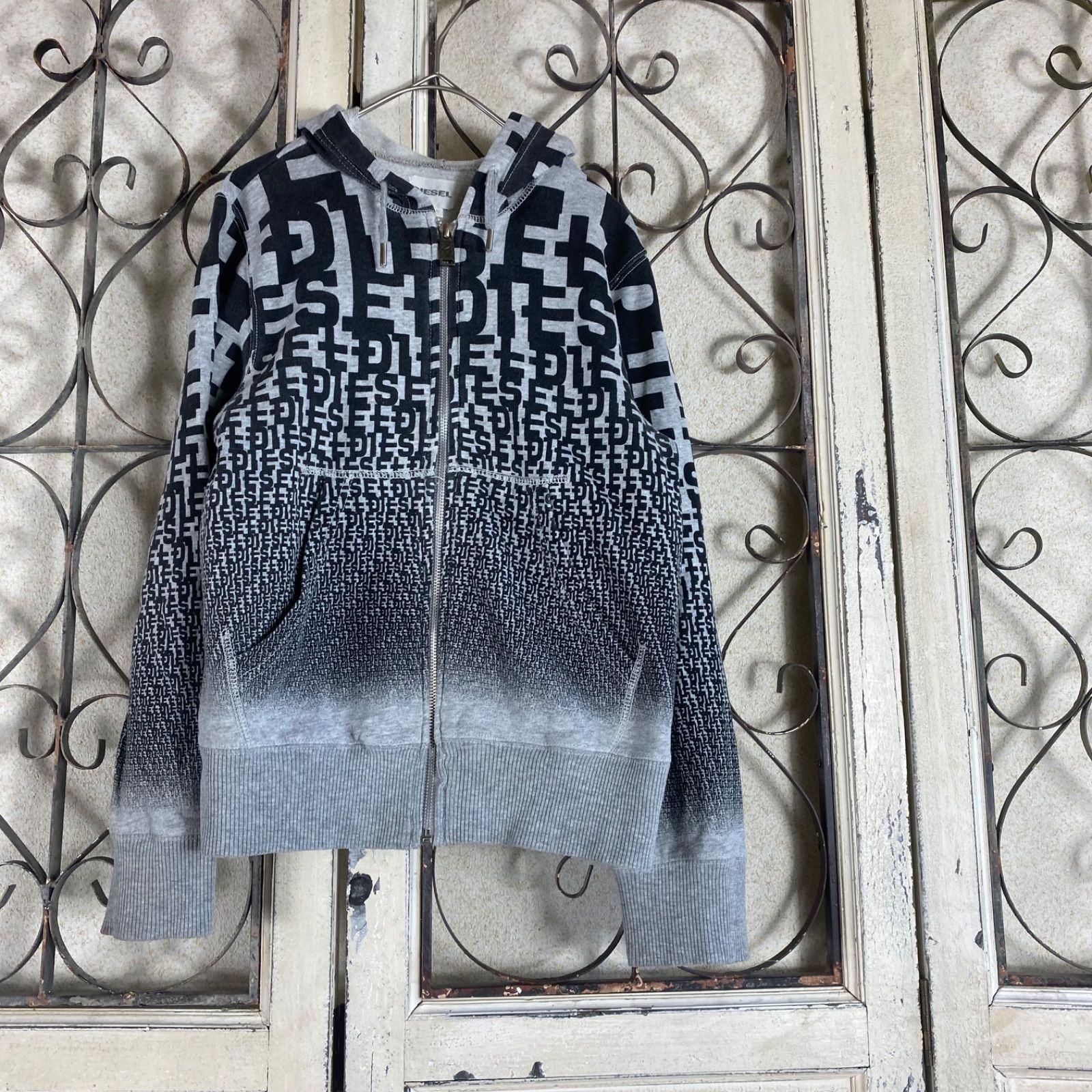 y2k diesel サブカル スチームパンク アーカイブ ジップパーカー 